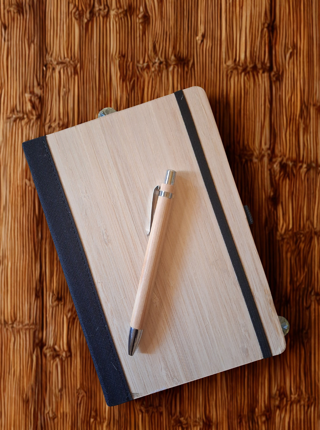 Bamboo Diary with pen A5 | Eco-friendly | Sustainable | Soft bound | Vegan | 160 pages 80 GSM | - Near to Nature