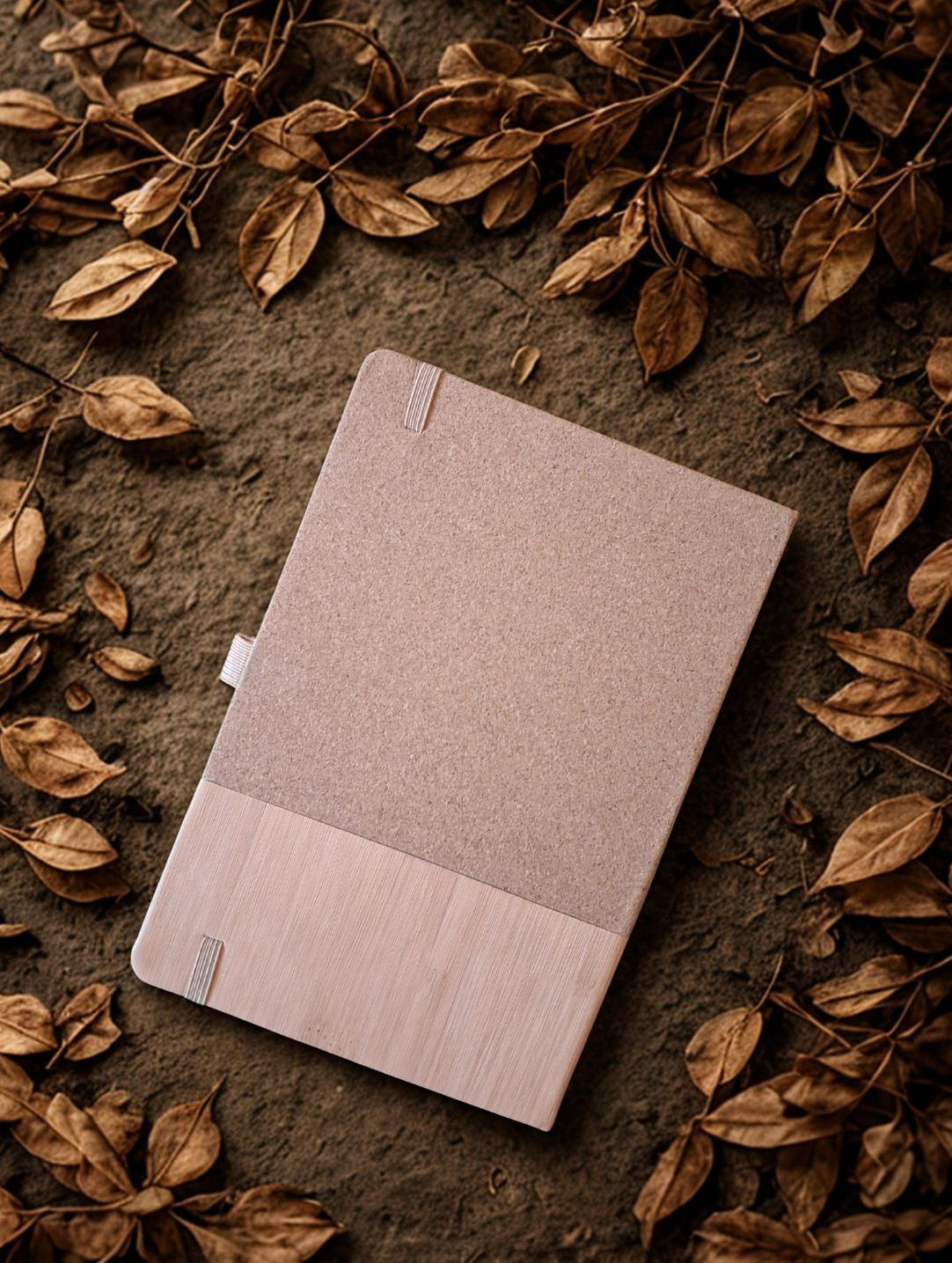 Textured Wood Cork Diary with pen A5 | Eco-friendly | Sustainable | Soft bound | Vegan | - Near to Nature