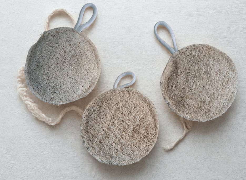 Natural Body Loofah | Bath Sponge | Exfoliating Skin | Organic | Set of 3| - Near to Nature