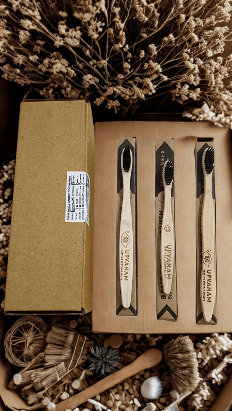 Organic Bamboo Toothbrush Family combo |Eco-friendly|Sustainable|Budget friendly| - Near to Nature