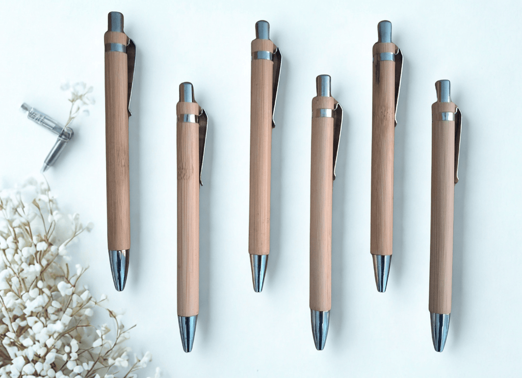 Bamboo Pen | Eco-friendly | Smooth writing | Sleek & Stylish | Premium Look | Set of 6 | - Near to Nature