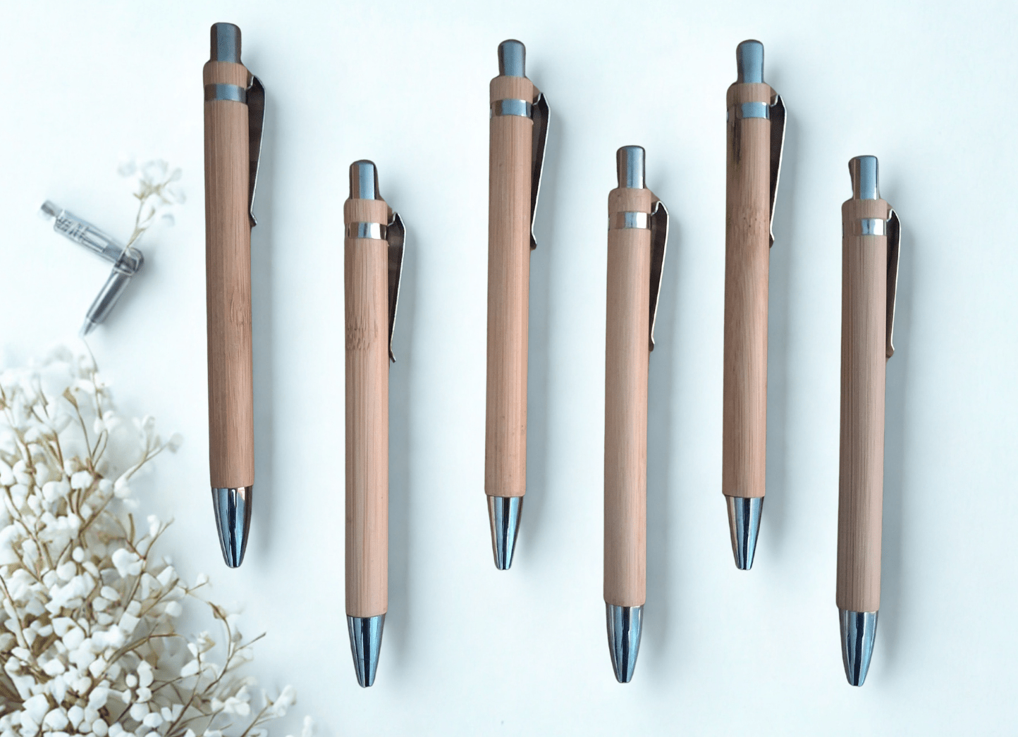 Bamboo Pen | Eco-friendly | Smooth writing | Sleek & Stylish | Premium Look | Set of 6 | - Near to Nature