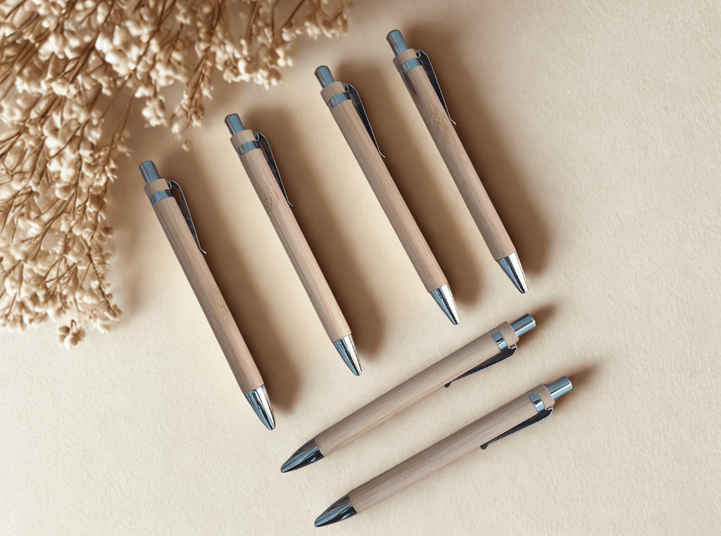 Bamboo Pen | Eco-friendly | Smooth writing | Sleek & Stylish | Premium Look | Set of 6 | - Near to Nature