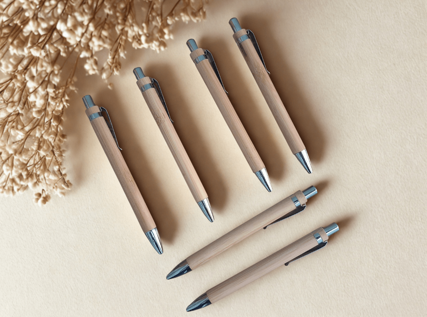 Bamboo Pen | Eco-friendly | Smooth writing | Sleek & Stylish | Premium Look | Set of 6 | - Near to Nature