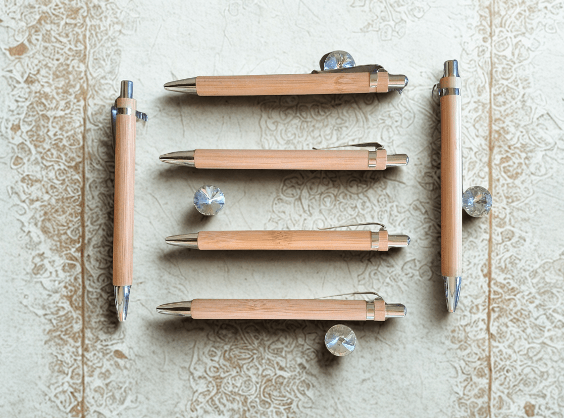Bamboo Pen | Eco-friendly | Smooth writing | Sleek & Stylish | Premium Look | Set of 6 | - Near to Nature