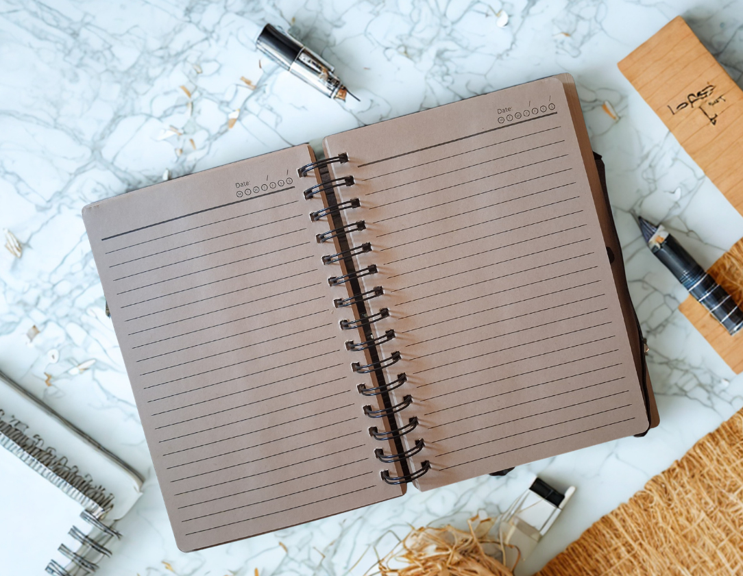 Bamboo Diary with pen A5 | Eco-friendly | Sustainable | Natural pages | Vegan | 190 pages 80 GSM | - Near to Nature