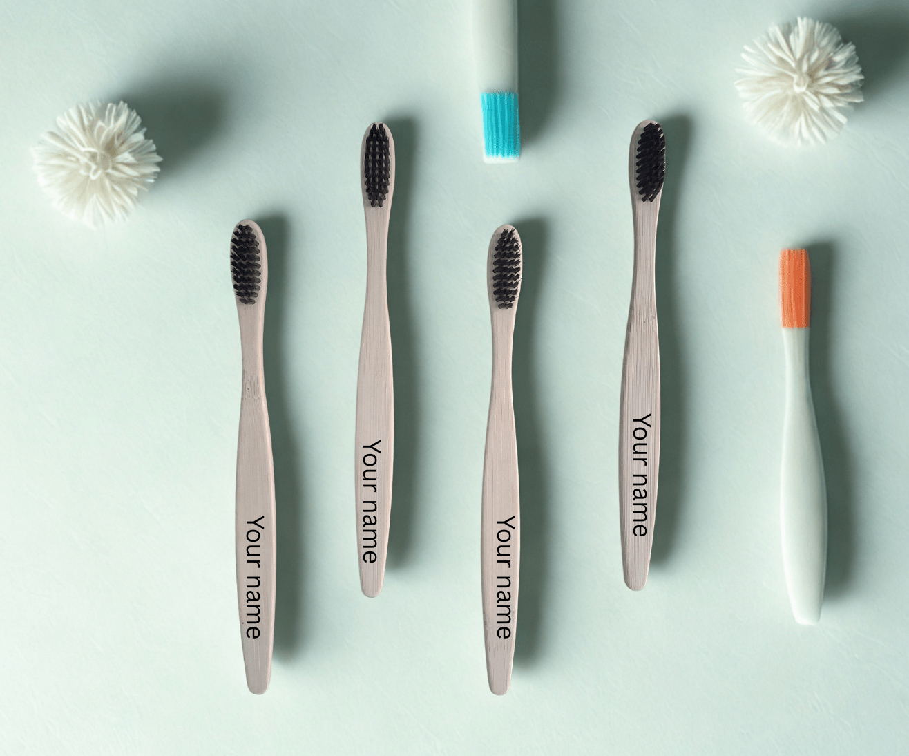 Customized Bamboo Toothbrush| Eco-friendly | Regular | - Near to Nature