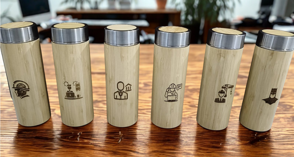 Customized Bamboo Water Bottle | Eco-friendly | BPA free | With strainer | Hot and Cold |450ml | - Near to Nature