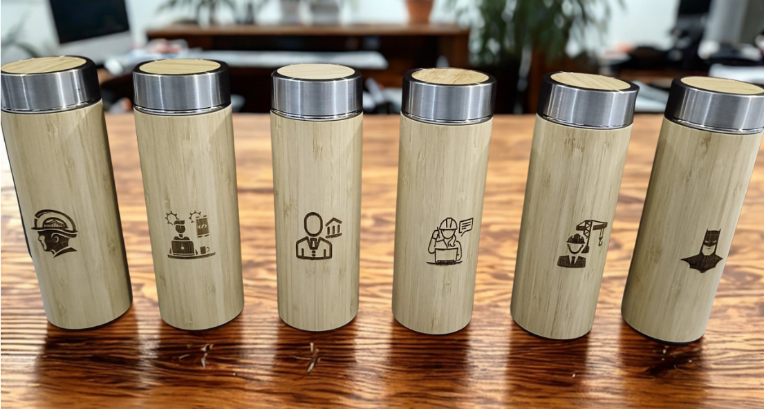 Customized Bamboo Water Bottle | Eco-friendly | BPA free | With strainer | Hot and Cold |450ml | - Near to Nature