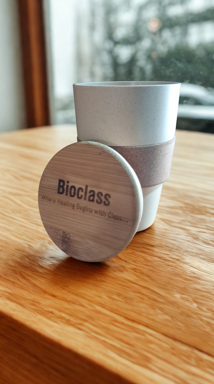 Customized Wheat Straw Coffee Mug with bamboo lid | Eco-friendly | Sustainable | 450ml - Near to Nature